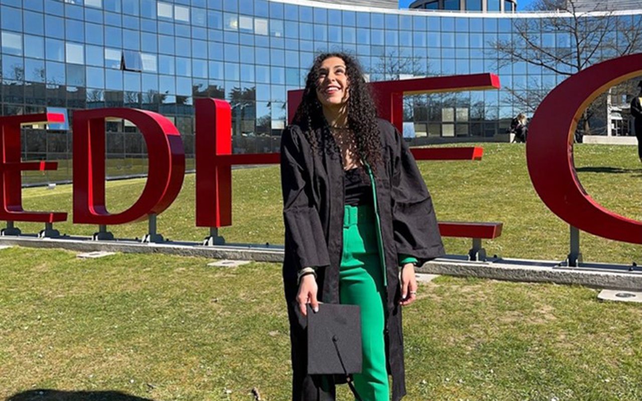 Rebecca Rodan at the graduation ceremony