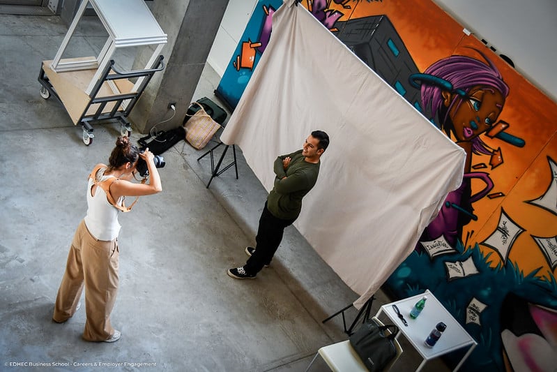 Shooting photo d'étudiant sur le campus de lille