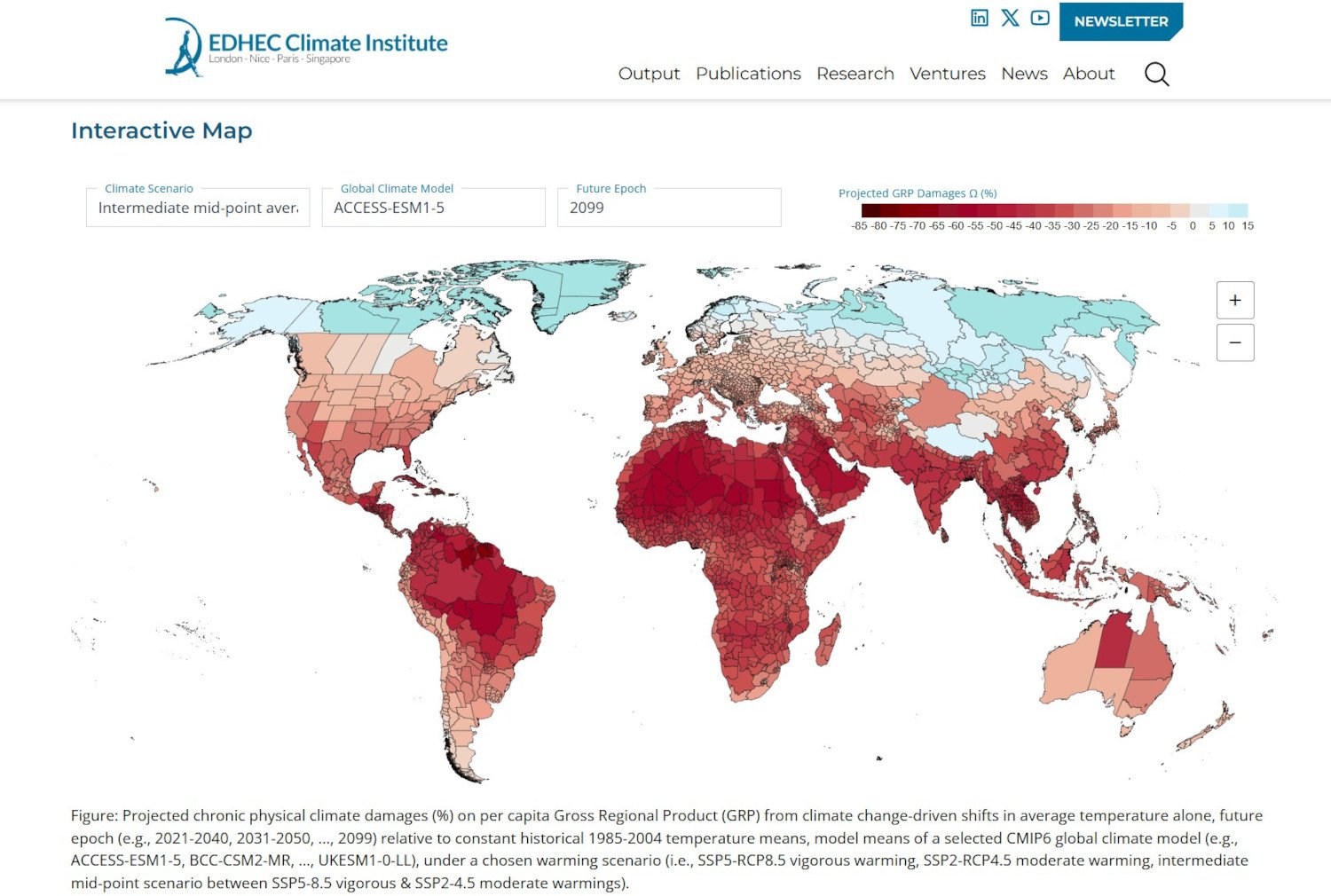 EDHEC-CLIRMAP: EDHEC-CLimate-Induced Regional MAcroimpacts Projector 