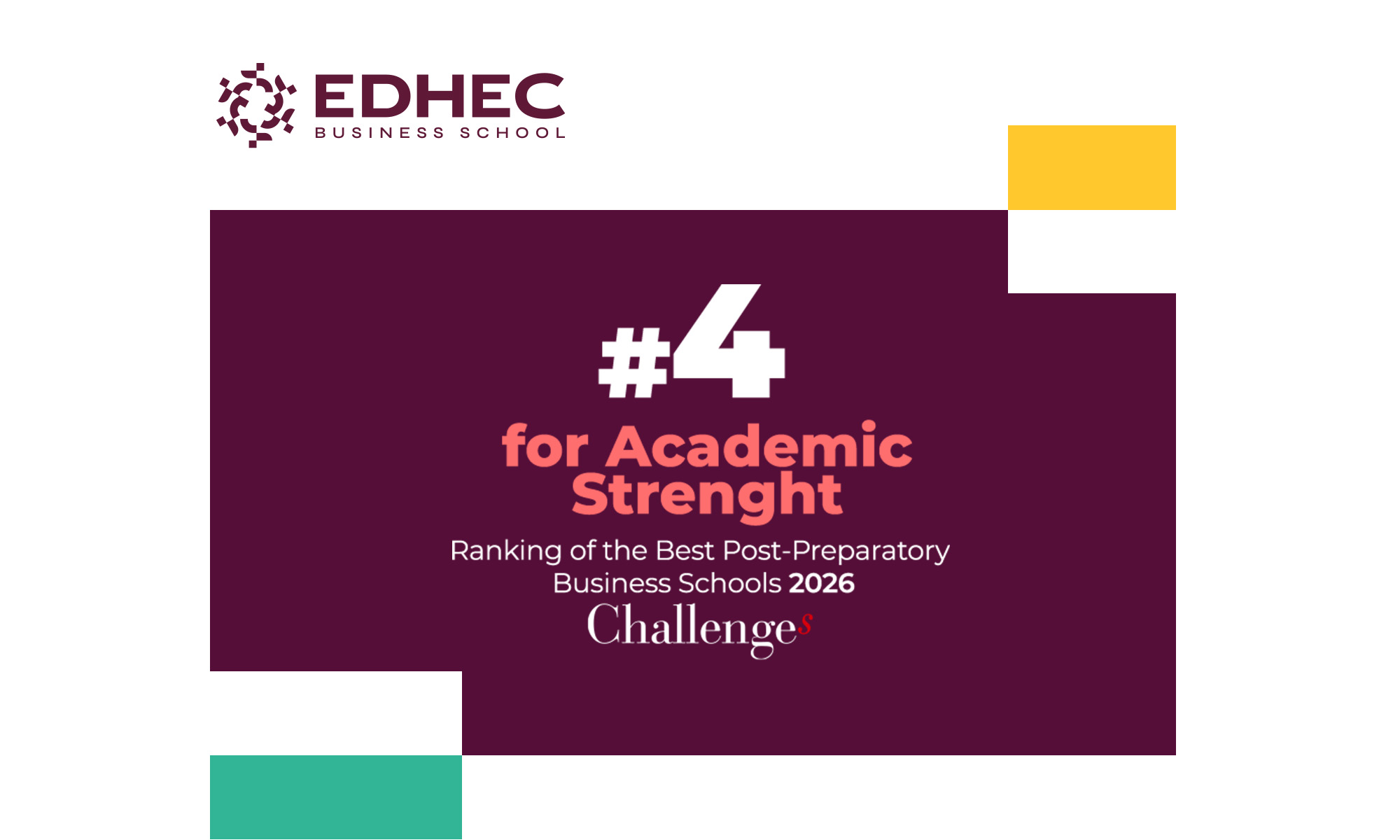 Challenges 2026 ranking – EDHEC’s Grande École Programme ranked 4th for ...