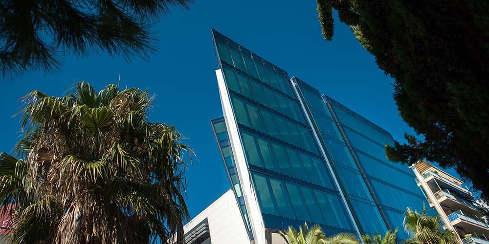 Vue architecture du campus de Nice