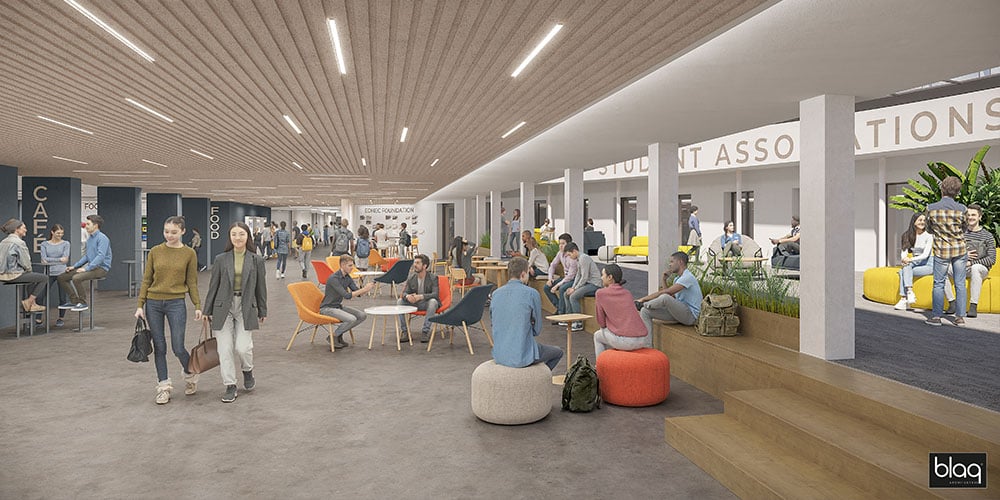 Perspective du nouveau campus EDHEC de Lille