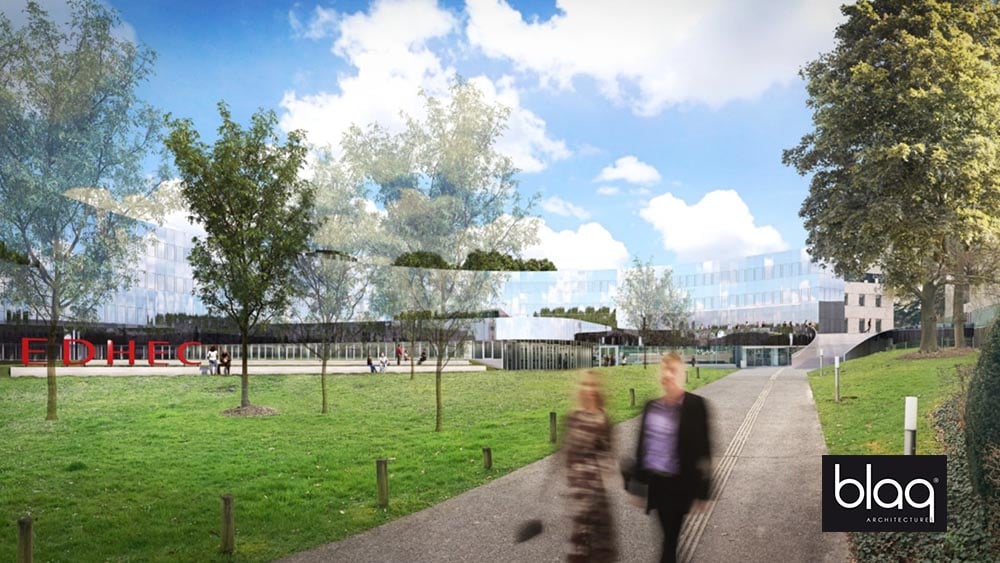 Perspective extérieure du campus EDHEC de Lille