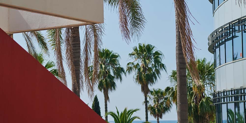 Vue de la terrasse du campus de Nice