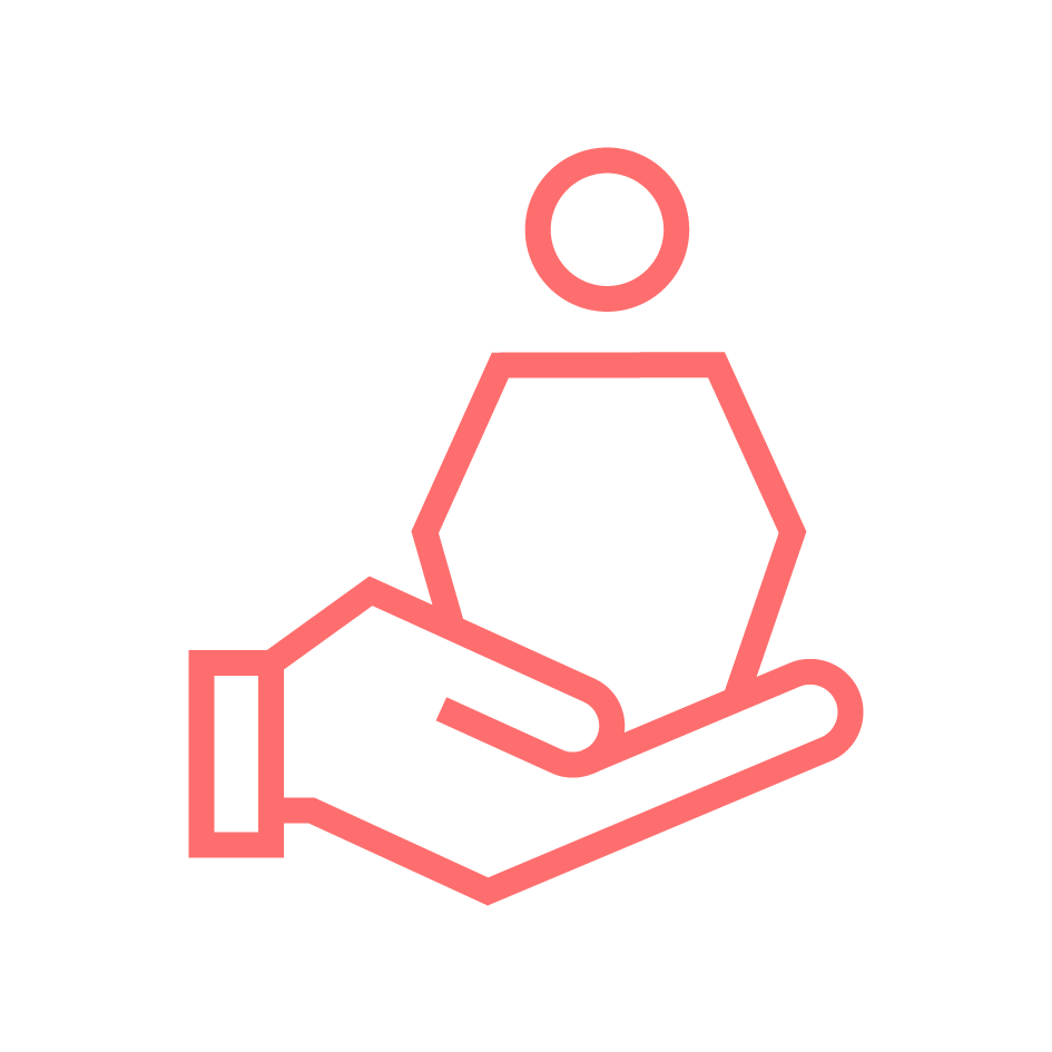 Main portant une silhouette