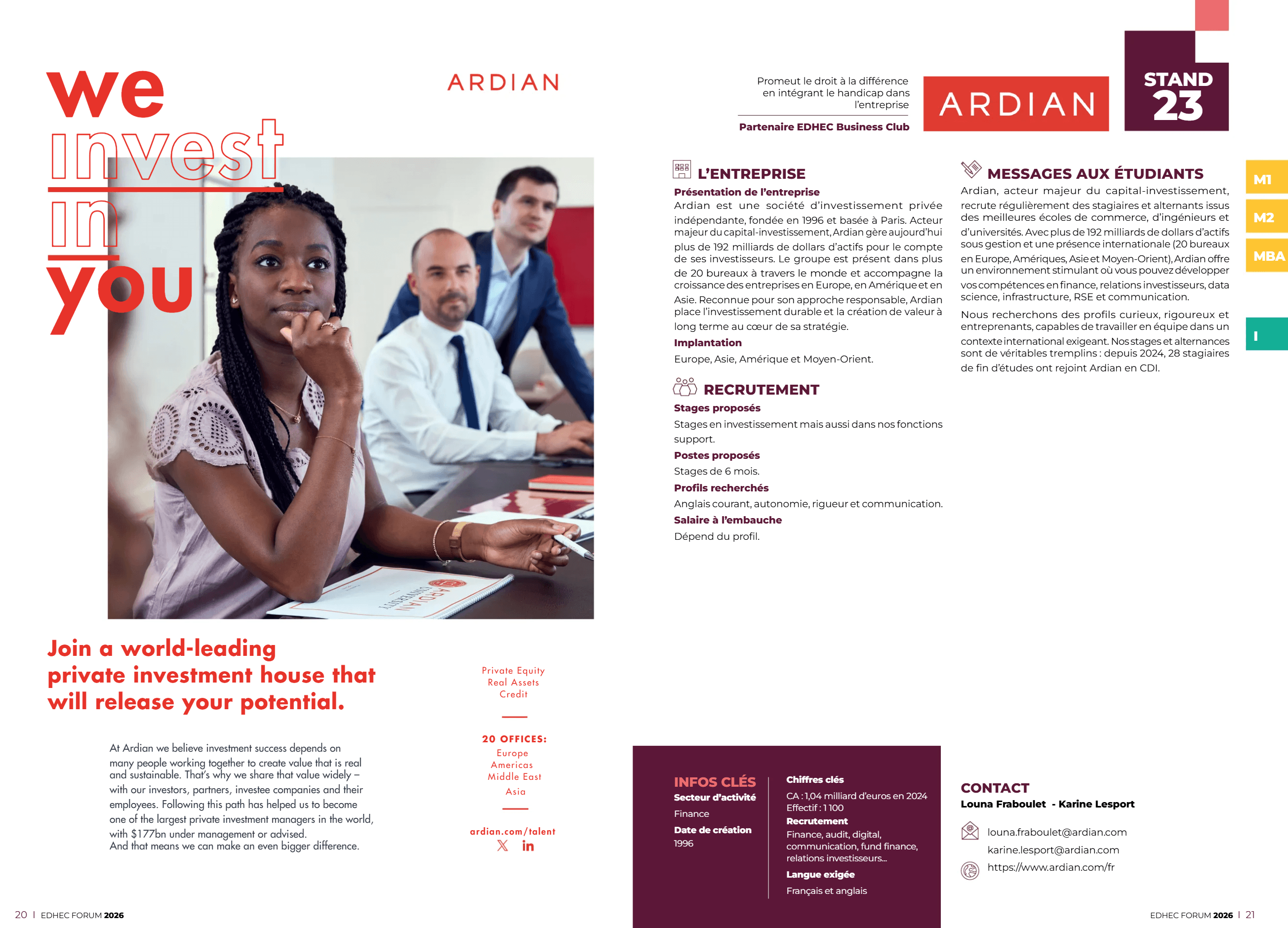 Pub et fiche entreprise pour l'entreprise Ardian