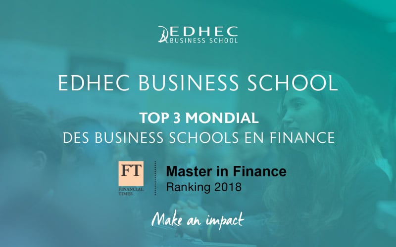 EDHEC ranked in the world’s top 3 business schools for Finance by the