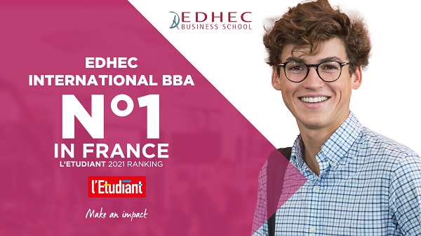 L’Etudiant 2021 ranking: EDHEC International BBA rated n°1 in France ...