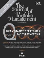 The Journal of Portfolio Management **, Quantitative Special Issue 2019