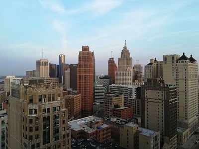 View of Detroit skyline