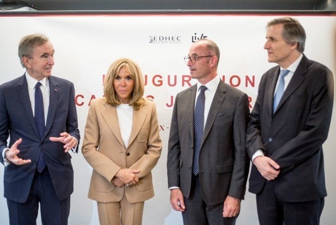 EDHEC_BSchool on X: Nous sommes fiers de vous annoncer que le Campus Jean  Arnault a été inauguré à Roubaix par Brigitte Macron, Présidente de  L'Institut des Vocations pour l'Emploi (LIVE), Bruno de