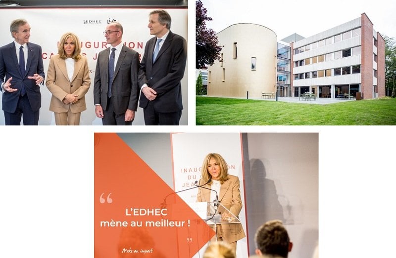 EDHEC_BSchool on X: Nous sommes fiers de vous annoncer que le Campus Jean  Arnault a été inauguré à Roubaix par Brigitte Macron, Présidente de  L'Institut des Vocations pour l'Emploi (LIVE), Bruno de
