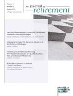 Securing Replacement Income with Goal-Based Retirement Investing Strategies, The Journal of Retirement (Spring 2020)