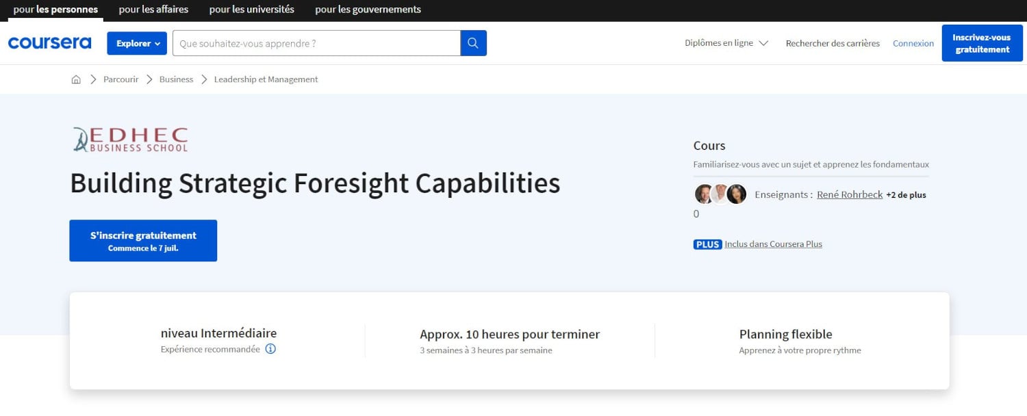 MOOC - Building Strategic Foresight Capabilities