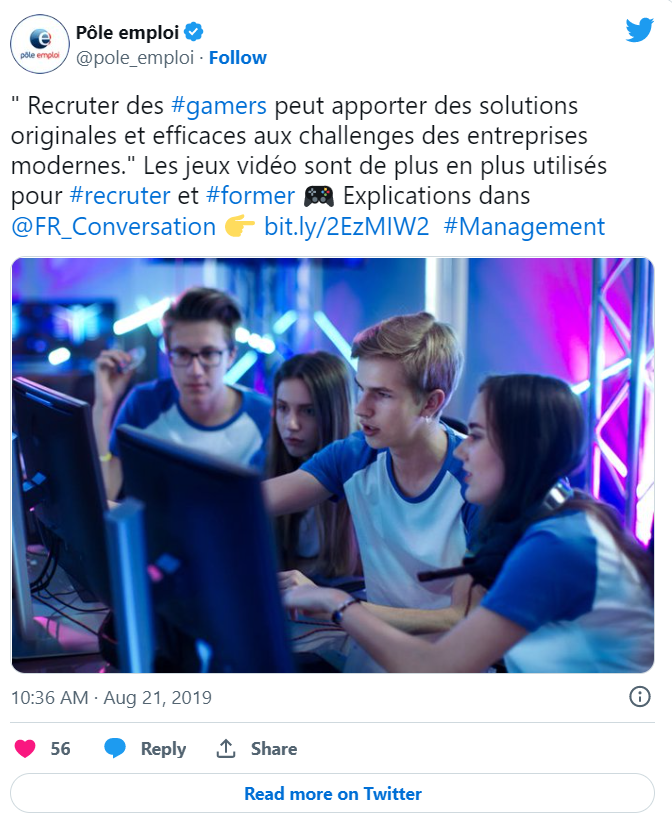 post twitter pôle emploi