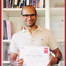 Hamid Boustanifar, winner of the best 2022 published paper award (AFFI)