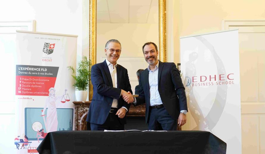 l'EDHEC et la Catho signe un partenariat pour un double diplôme Droit/BBA